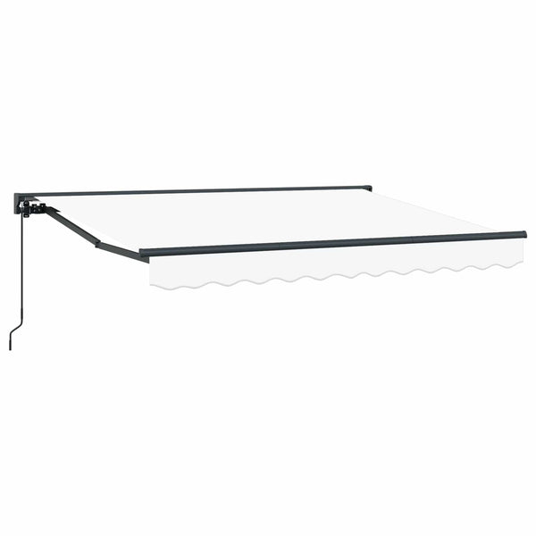 vidaXL Manual Retractable Awning White 2.5 x 2 m