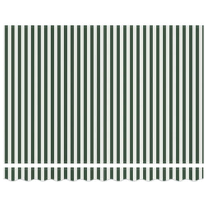 vidaXL Manual Retractable Awning Green and White 2.5 x 2 m