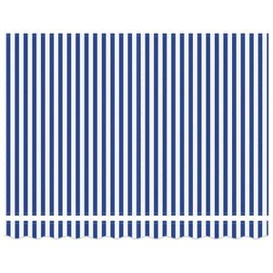 vidaXL Manual Retractable Awning Blue and White 3 x 2 m