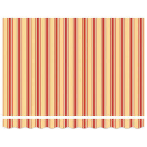 vidaXL Manually Retractable Awning Yellow, Orange and White 3.5 x 2 m