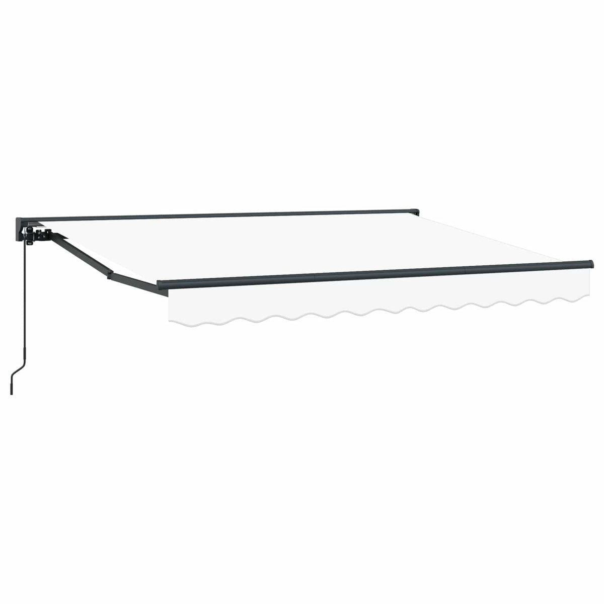 vidaXL Manual Retractable Awning White 3.5 x 2 m