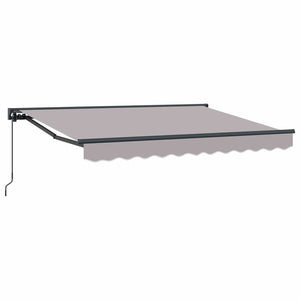 vidaXL Manual Retractable Awning Light Grey 3.5 x 2 m