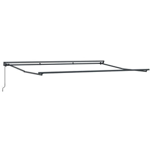 vidaXL Manual Retractable Awning Blue and White 4 x 2 m