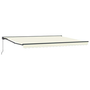 vidaXL Manual Retractable Awning Cream 4 x 2 m