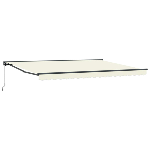 vidaXL Manual Retractable Awning Cream 4 x 2 m
