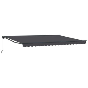 vidaXL Manual Retractable Awning Anthracite 4 x 2 m