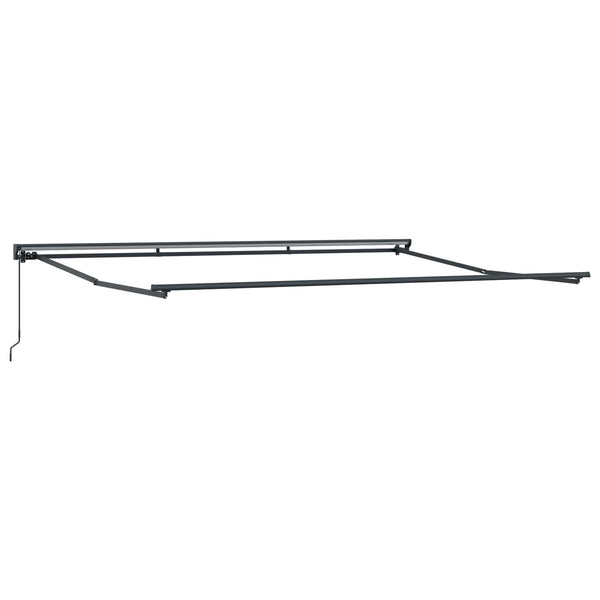 vidaXL Manual Retractable Awning Yellow, Orange and White 4 x 2 m