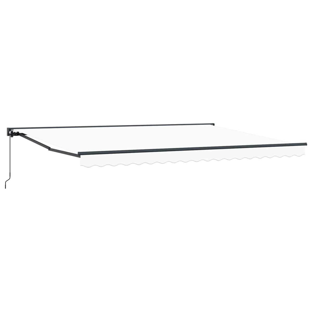 vidaXL Manual Retractable Awning White 4 x 2 m