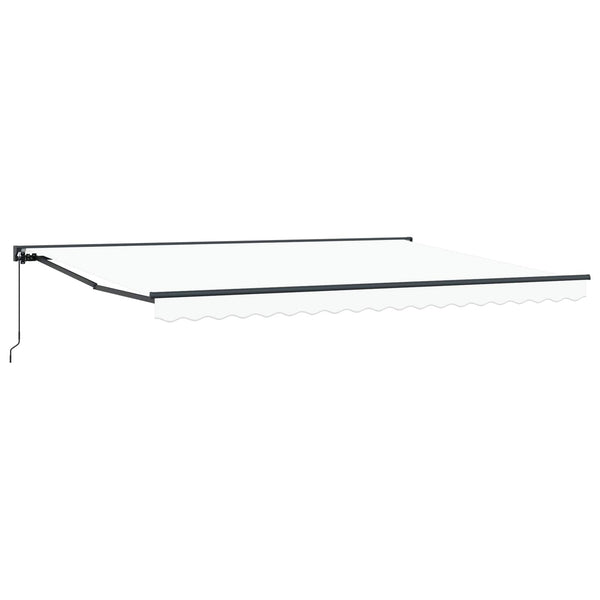 vidaXL Manual Retractable Awning White 4 x 2 m