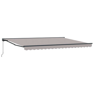 vidaXL Manually Retractable Awning Light Gray 4 x 2 m