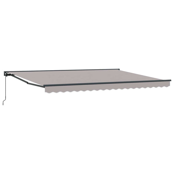 vidaXL Manually Retractable Awning Light Gray 4 x 2 m