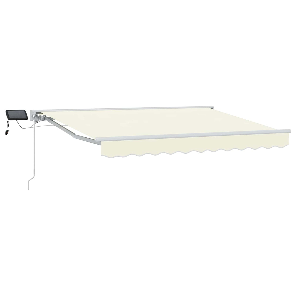 vidaXL Manual Awning Frame with LEDs Cream and White 2.5 x 2 m