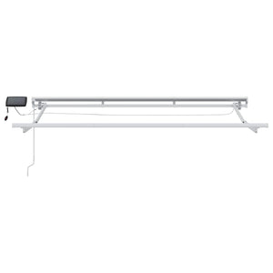 vidaXL Manual Awning Frame with LEDs Cream and White 2.5 x 2 m