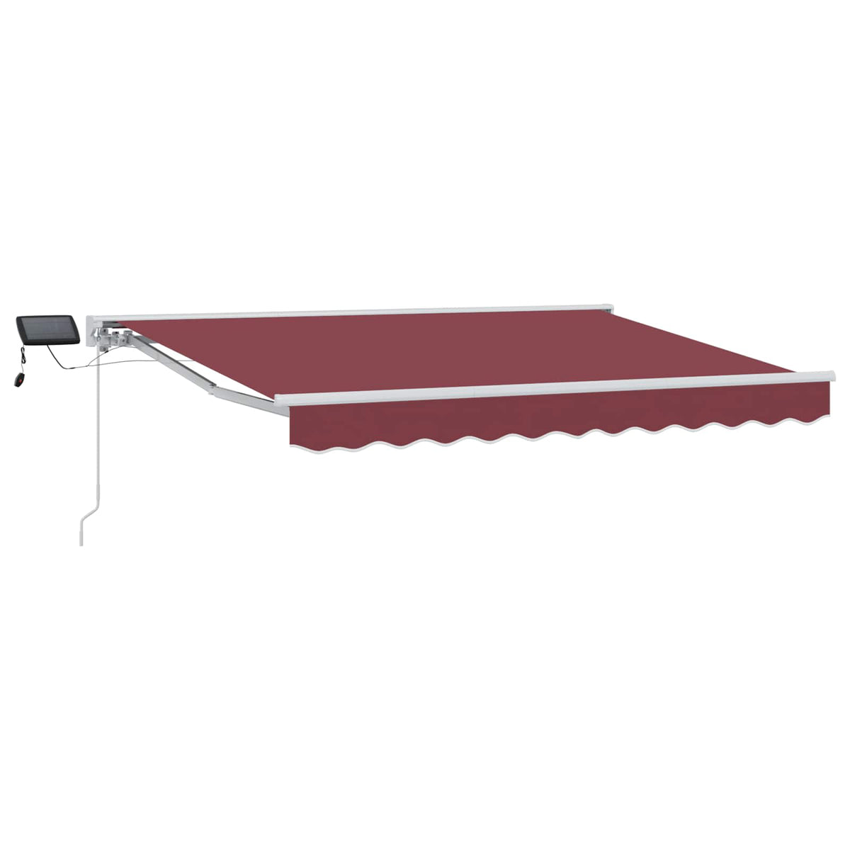 vidaXL Manual Awning Frame with LEDs Burgundy and White 3 x 2 m