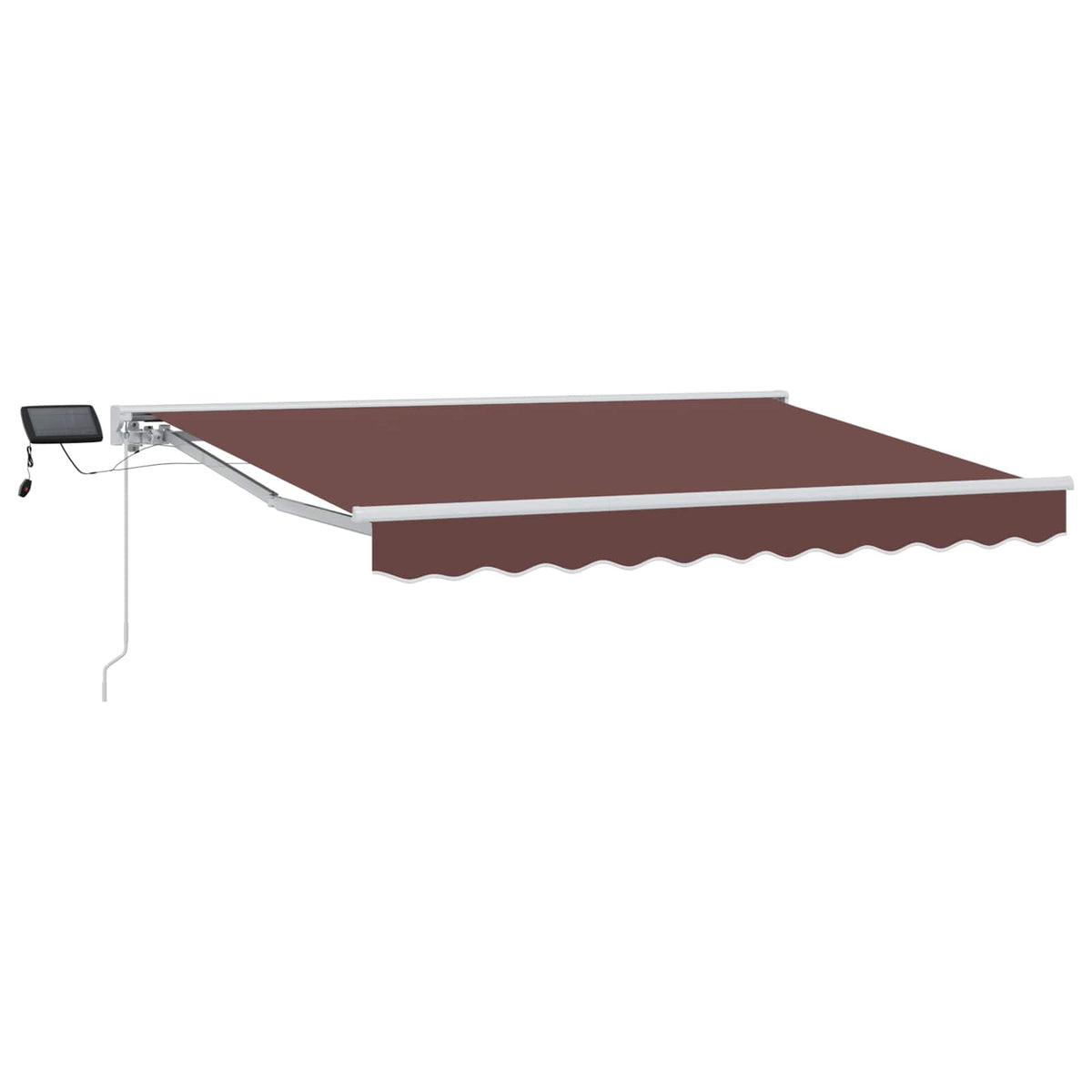 vidaXL Manual Awning Frame with LEDs Brown and White 3 x 2 m