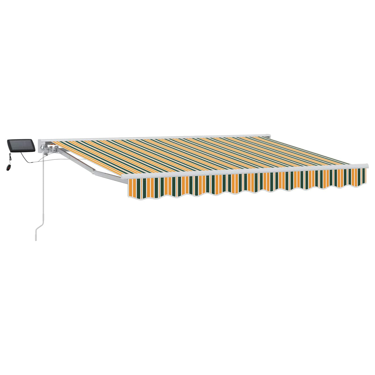 vidaXL Manual Awning Frame with LEDs Green, Yellow, White 3 x 2 m