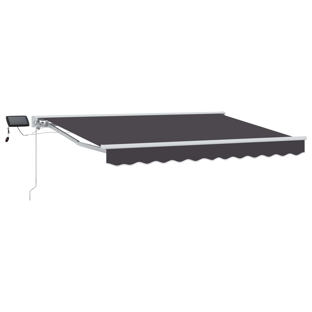 vidaXL Manual Awning Frame with LEDs White and Anthracite 3.5 x 2 m