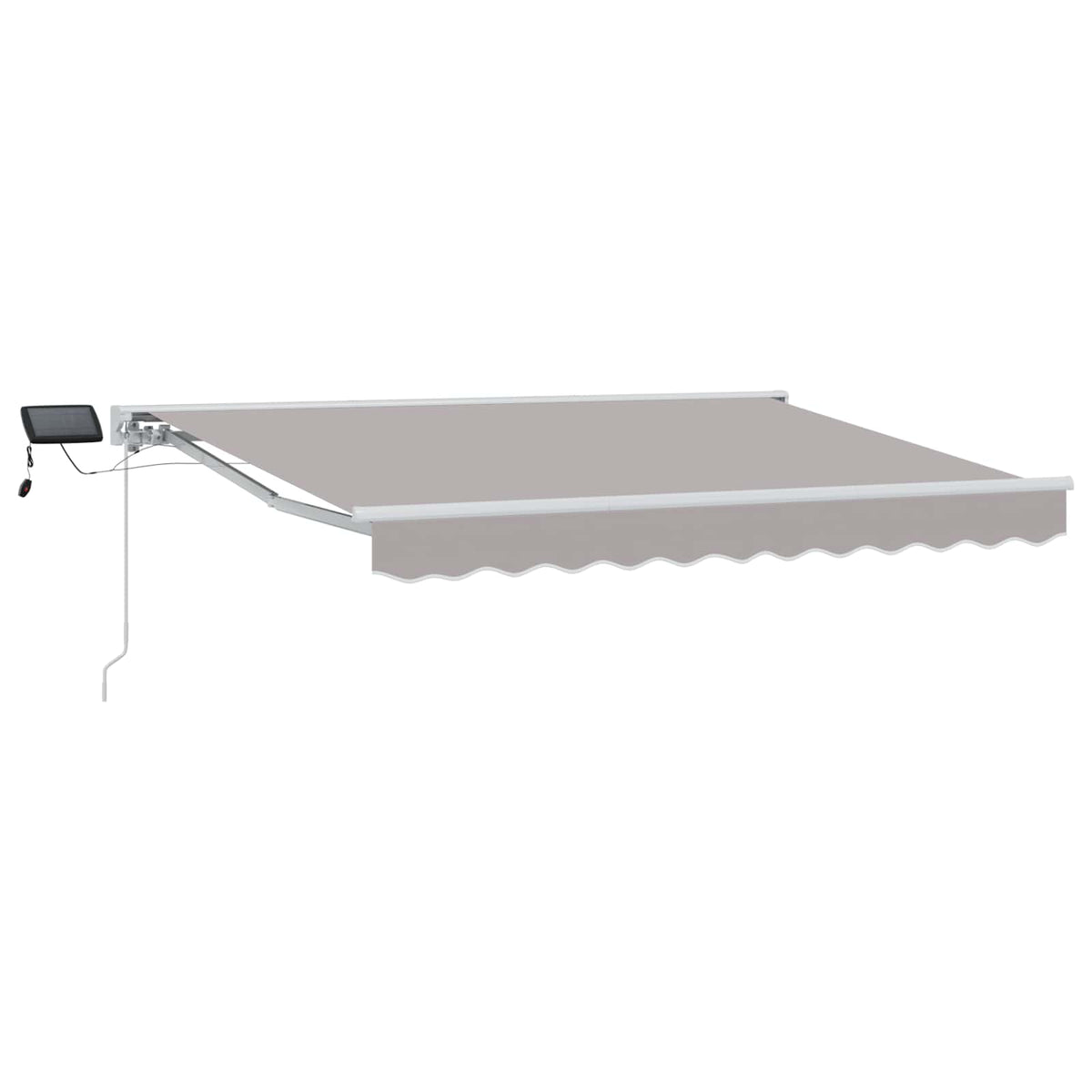 vidaXL Manual Awning Frame with LEDs Light Gray and White 3.5 x 2 m
