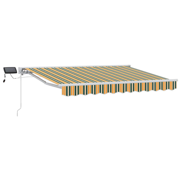 vidaXL Manual Awning Frame with LEDs Green, Yellow, White 3.5 x 2 m