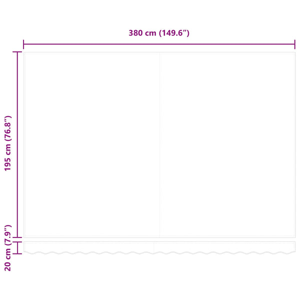 vidaXL Manual Awning Frame with LEDs 4 x 2 m