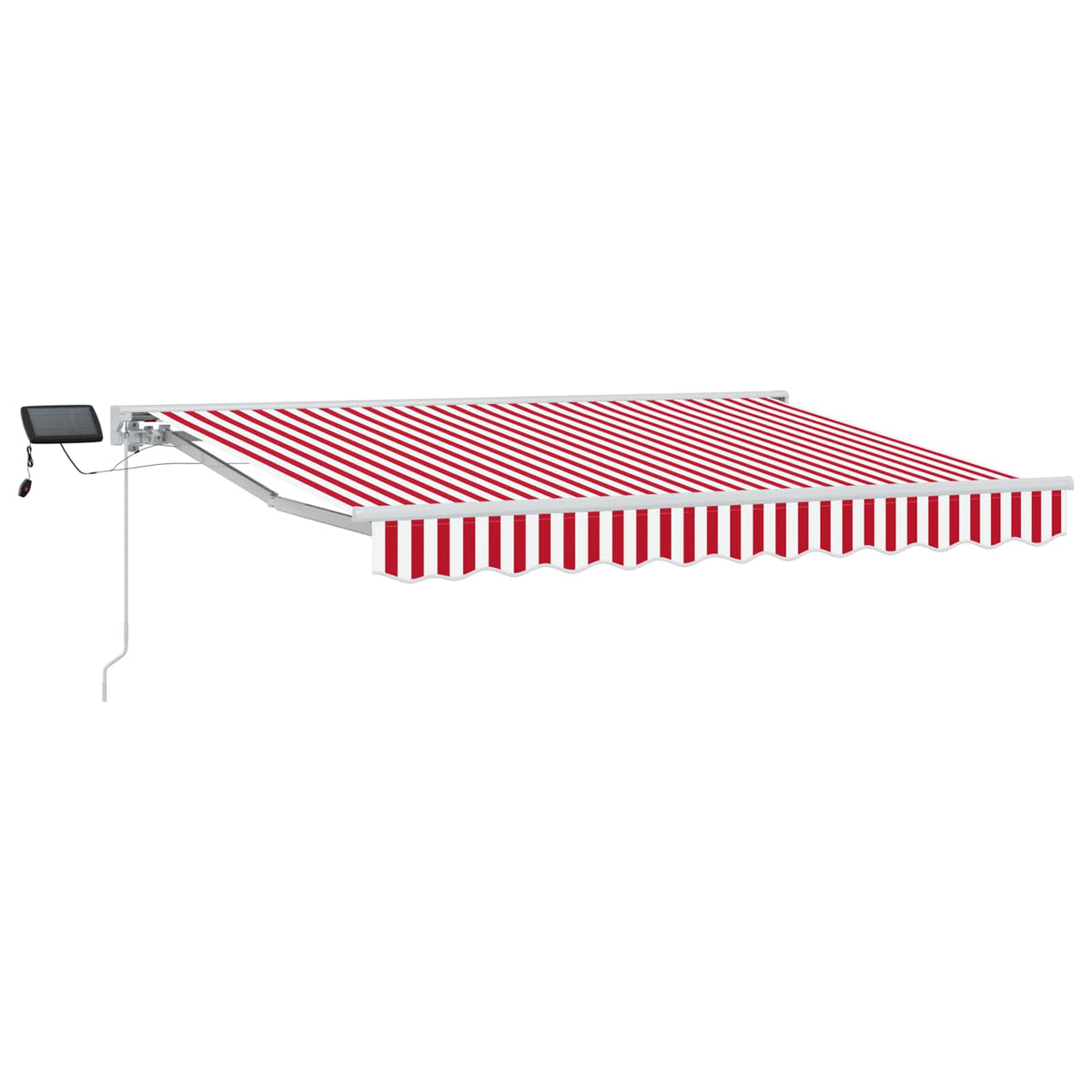 vidaXL Manual Awning Frame with LEDs Red and White 3 x 2.5 m