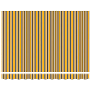 vidaXL Manual Awning Frame with LEDs Yellow, Grey and White 3 x 2.5 m