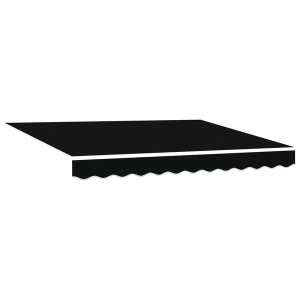 vidaXL Manual Awning Frame with LEDs Black and White 3 x 2.5 m