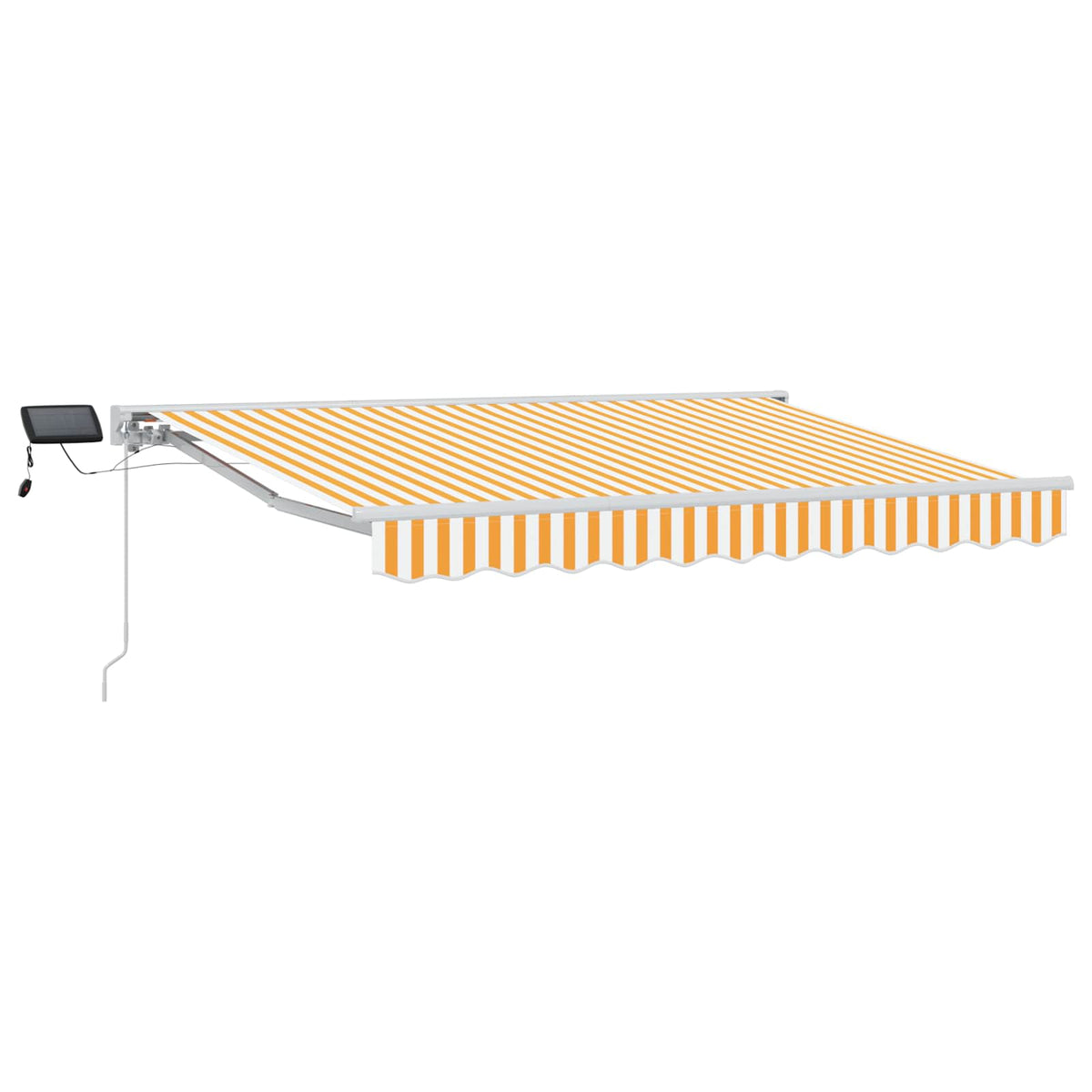vidaXL Manual Awning Frame with LEDs Yellow and White 3.5 x 2.5 m