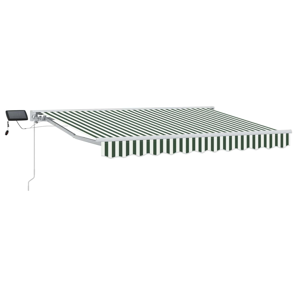 vidaXL Manual Awning Frame with LEDs Green and White 3.5 x 2.5 m