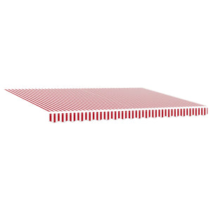 vidaXL Manual Awning Frame with LEDs Red and White 4 x 3 m