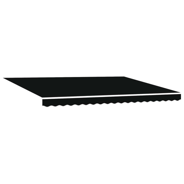 vidaXL Manual Awning Frame with LEDs Black and White 4 x 3 m