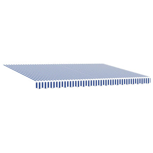 vidaXL Manual Awning Frame with LEDs Blue and White 4 x 3.5 m