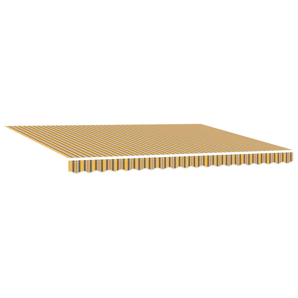 vidaXL Manual Awning Frame with LEDs Yellow, Grey and White 4 x 3.5 m