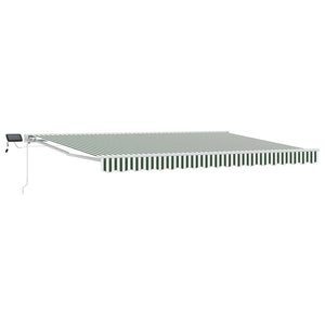 vidaXL Manual Awning Frame with LEDs Green and White 4 x 3.5 m