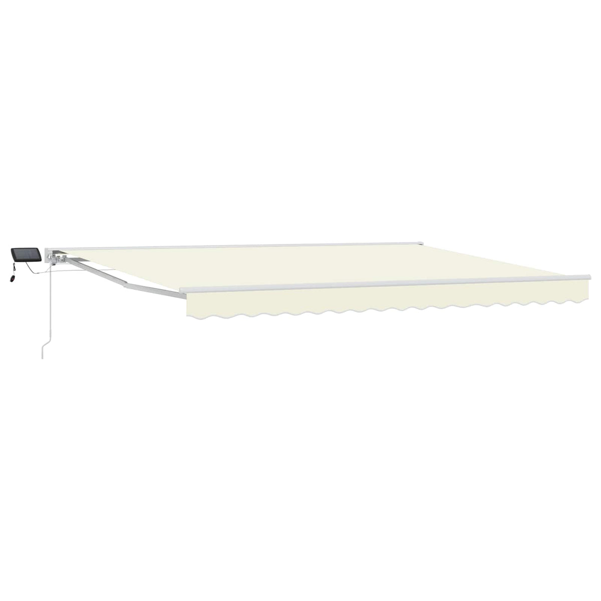 vidaXL Manual Awning Frame with LEDs Cream and White 4.5 x 3 m