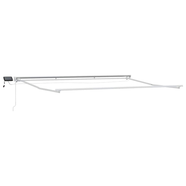 vidaXL Manual Awning Frame with LEDs Yellow and White 4.5 x 3 m