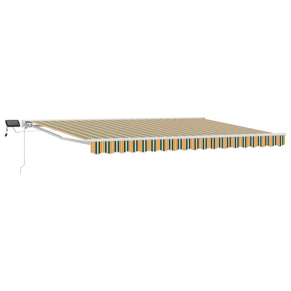 vidaXL Manual Awning Frame with LEDs Green, Yellow, White 4.5 × 3 m