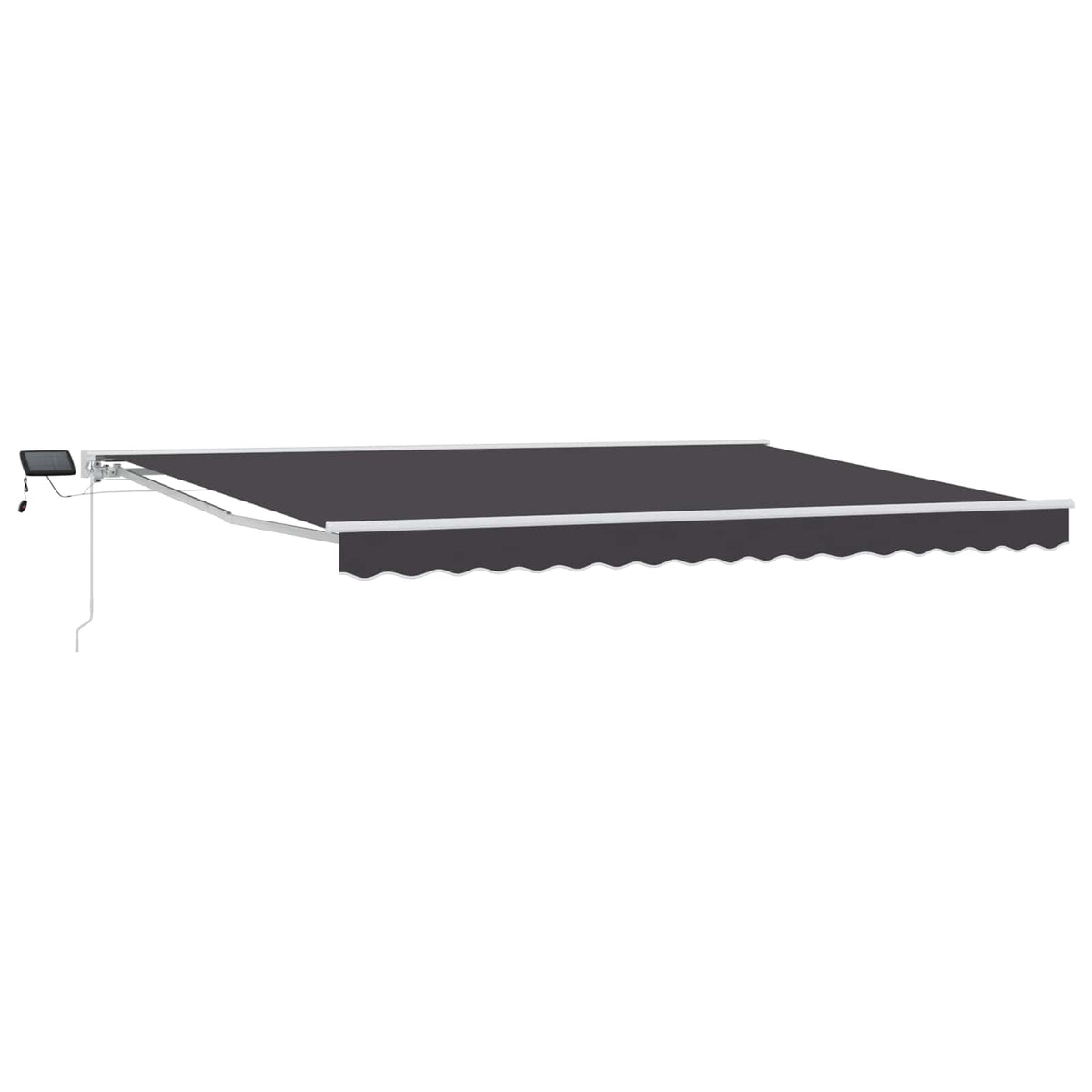 vidaXL Manual Awning Frame with LEDs White, Gray, Anthracite 5 x 3 m