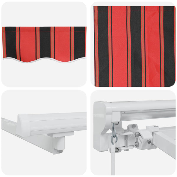 vidaXL Manual Awning Frame with LEDs 5 x 3 m