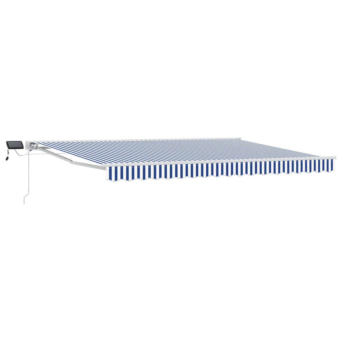 vidaXL Manual Awning Frame with LEDs Blue and White 5 x 3.5 m