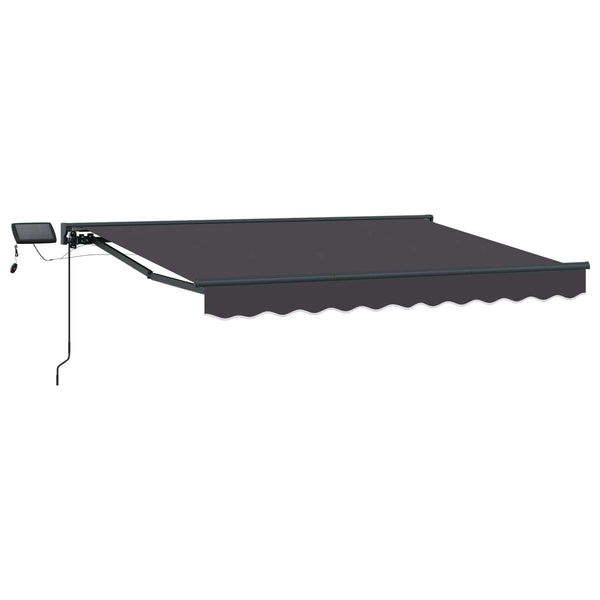 vidaXL Manual Awning Frame with LEDs Anthracite 2.5 x 2 m