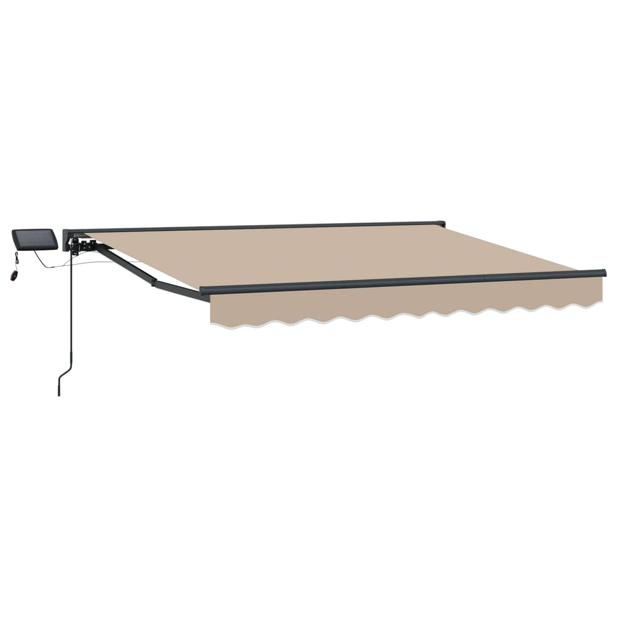 vidaXL Manual Awning Frame with LEDs Beige and Anthracite 3 x 2 m