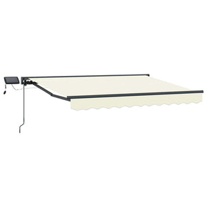 vidaXL Manual Awning Frame with LEDs Cream and Anthracite 3.5 x 2 m