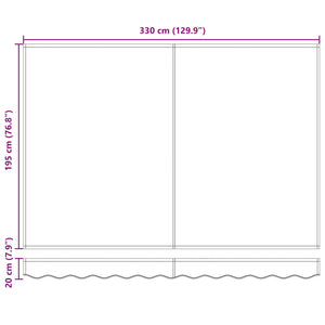 vidaXL Manual Awning Frame with LEDs Beige and Anthracite 3.5 x 2 m