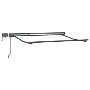vidaXL Manual Awning Frame with LEDs Red and Anthracite 3.5 x 2 m