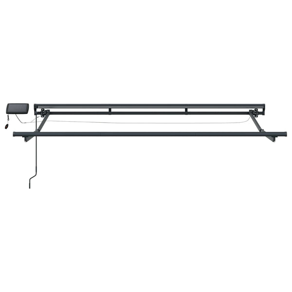 vidaXL Manual Awning Frame with LEDs Red and Anthracite 3.5 x 2 m