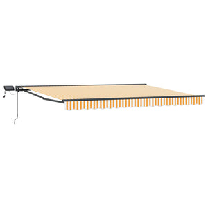 vidaXL Manual Awning Frame with LEDs Yellow, White, Anthracite 4 x 2 m