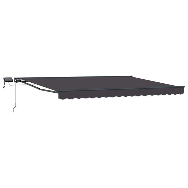 vidaXL Manual Awning Frame with LEDs Anthracite 4 x 2 m