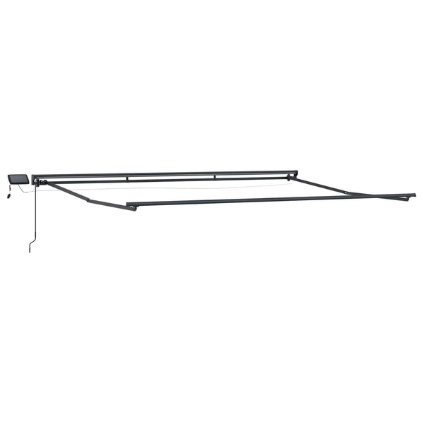 vidaXL Manual Awning Frame with LEDs Anthracite 4 x 2 m