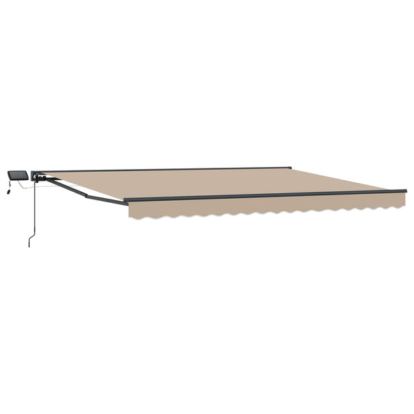Manuelle LED Markise 4x2m Beige & Anthrazit